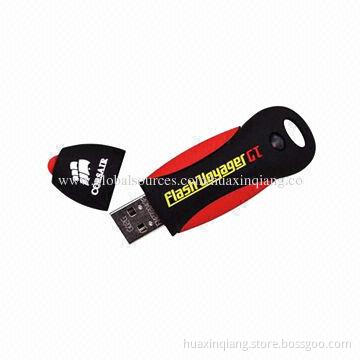USB Flash Drive, Soft PVC Material, 128MB to 32GB Capacity, 20g, OEM Design, USB2.0 Interface